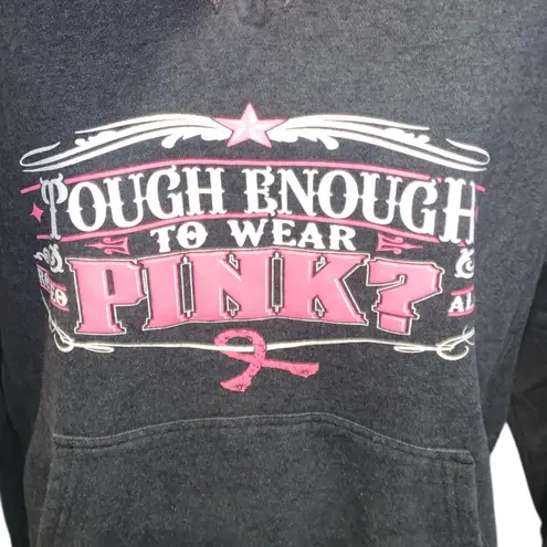 Sport-tek Rodeo Alaska Breast Cancer Find A Cure Hoodie Sweatshirt Lace Up