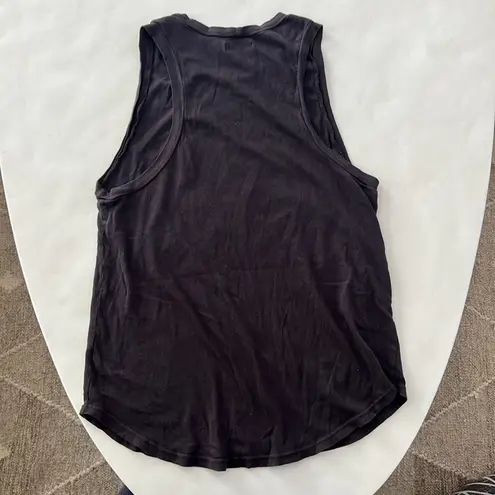 Lauren Moshi Rare KISS Dark Gray High Neck Racerback Tank Top XS $110