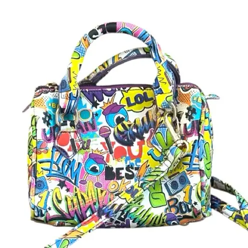 Vibrant Multicolor Graffiti Mini Bag Red