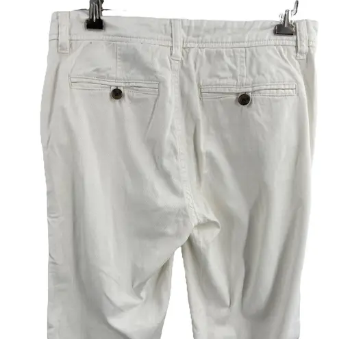 J Crew Factory Women Sunwashed Slim Chino Pants White Size 00 Style F3176 White