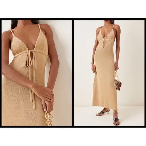 Cult Gaia ππ Kingsley Knit Dress ~ Light Camel Medium M NWT