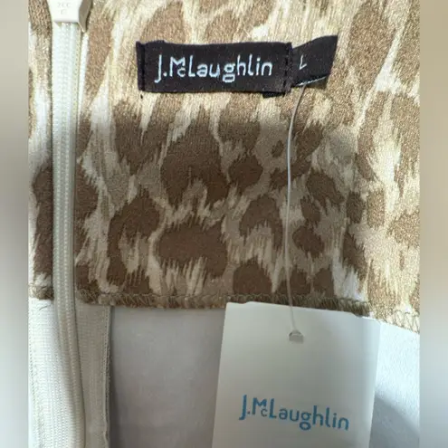J. McLaughlin Chic Cream and Tan Leopard Print Mini Dress