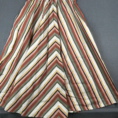 Vtg Rhymes Womens 12 Made in USA Cottagecore Granny Dress NO Belt Button Top Green