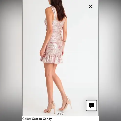 Saylor Sabryna Sequin Ruched Halter Minidress NWT size medium