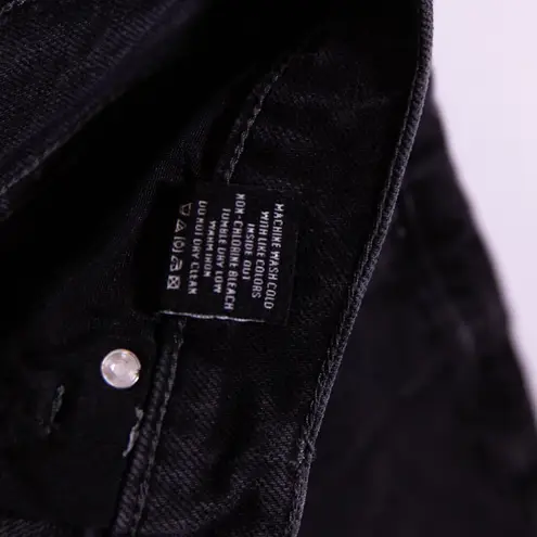 Rails The Topanga High Rise Straight Leg Cotton Denim Jeans Pants Black 28