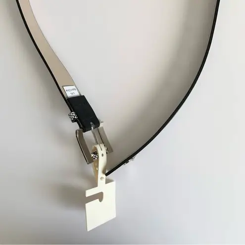 Adrienne Vittadini Black and Silver Belt Snakeskin Detail Size Large/XL