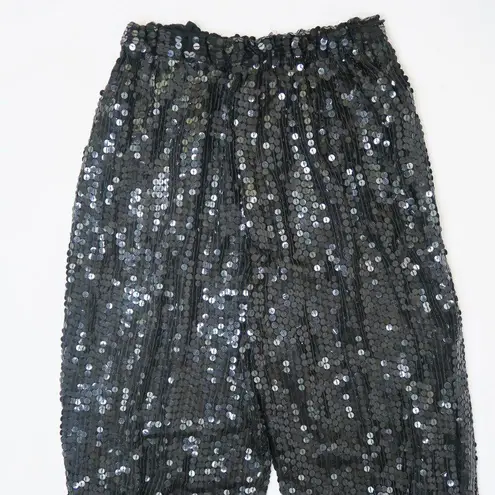 Vintage 80s Black Sequin Pants