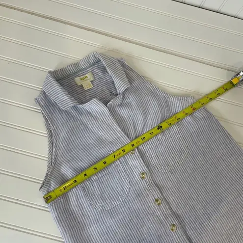 Maeve Anthropologie Pinstriped Sleeveless Top & Black Cap Sleeve Tunic S