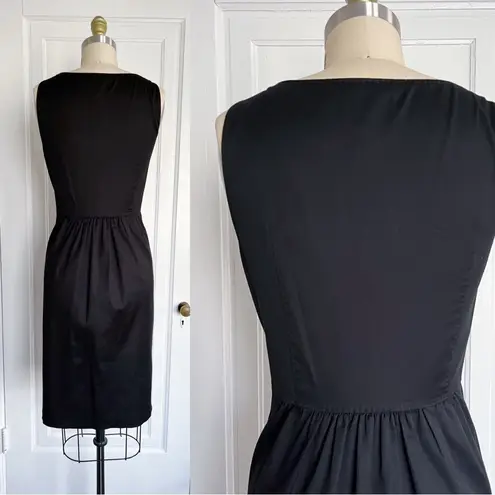 Moschino Cheap & Chic • vintage black cotton dress bow sheath sleeveless retro