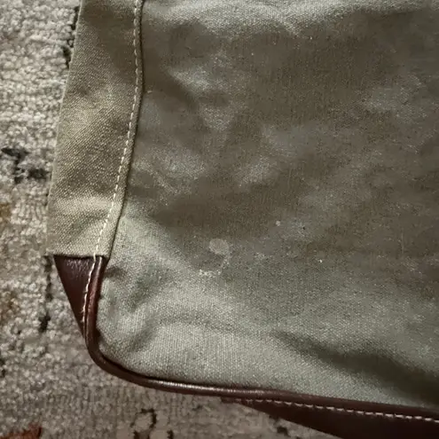 Myra Bag Canvas Leather Shoulder Bag Boho Southwestern Tote Purse Brown