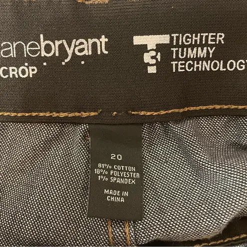 Lane Bryant  Dark Denim Crop Capri Tighter Tummy Jeans- 20