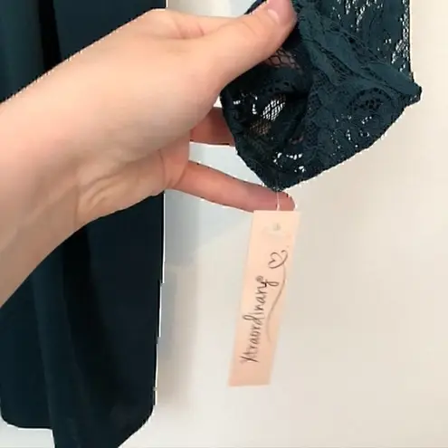 Xtraordinary NEW Long Sleeve Green Lace Illusion Party Mini Skater Dress JUNIORS