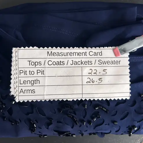 Susan Graver Womens Tunic Size L Liquid Knit Classic Embellished Neckline Comfy