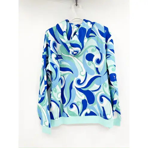 Hill House The Allie Zip-Up Hoodie in Ocean Kaleidoscope Size M NWT