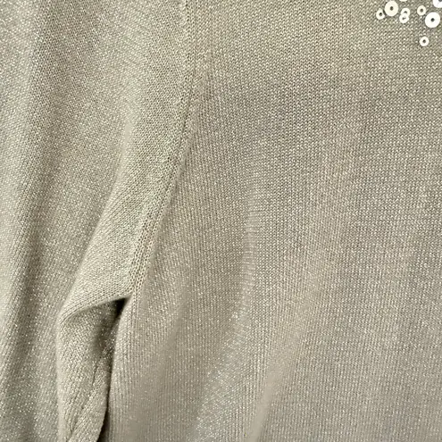 Alfred Dunner Sequin Embellished Crewneck Sweater Size M Metallic Sparkle Career