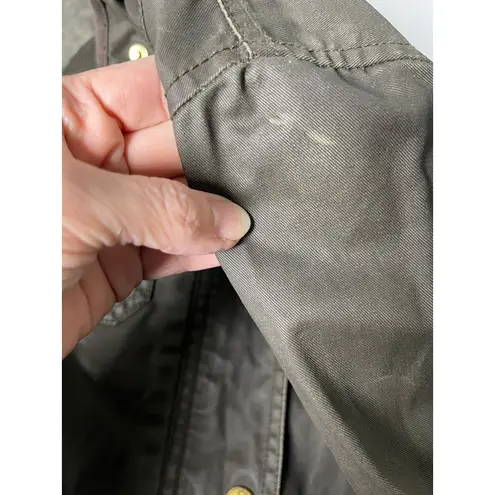 J.Crew Women Waxed Field Jacket Olive Brown Green Brown S Utility Heritage Coat