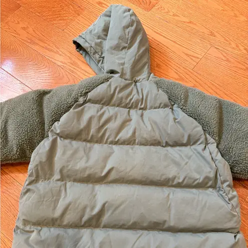 NWT Anthropologie Pilcro Swing Puffer Jacket Moss Green Size XS