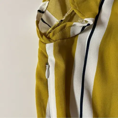 Sweet Wanderer Yellow & White Striped Jumpsuit Size S EUC