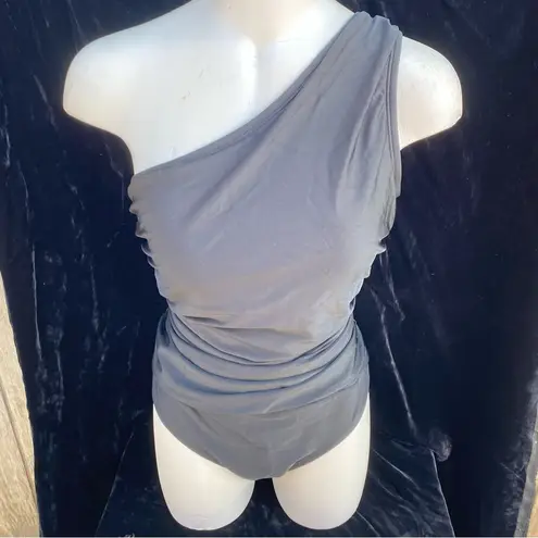 Kona Sol Women's Tummy Control One Shoulder Ruched Full Coverage Swimsuit Size L