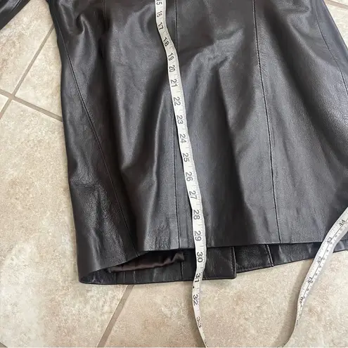 Por Santa Maria Sz 40 Italy Vintage Fine Leather CHOCOLATE Brown Women’s Coat: