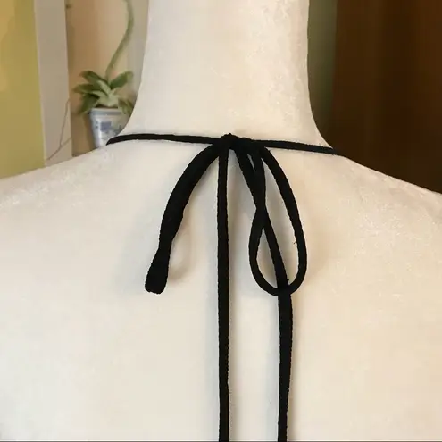 I.N. San Francisco cocktail dress size 3 Ties around neck pleats black blue