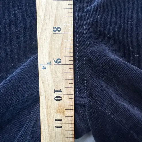 Talbots Women Flare Corduroy Pants 8 Navy Flawless Academia Retro Preppy Soft Blue