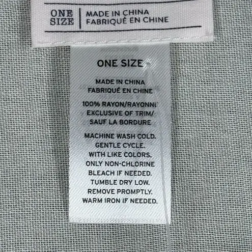 Melrose & Market Poncho Womens One Size White Kimono Blouse Fairycore Boho Chic