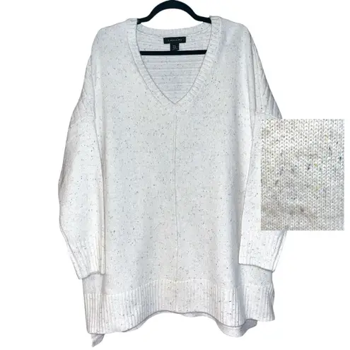 Tahari Marled V-Neck Dolman Tunic Sweater