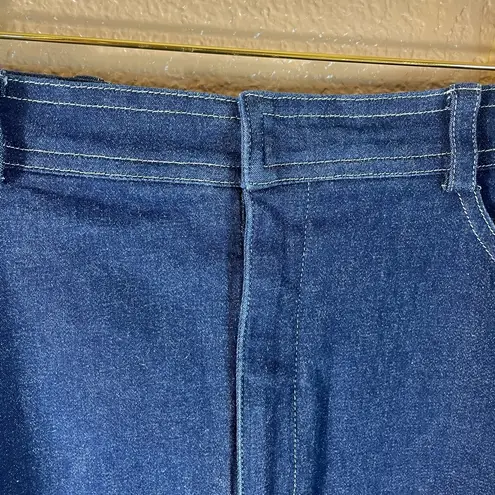 Ellen Tracy Vintage 90s Style Denim Maxi Skirt with Slit - 90s Chic Collection