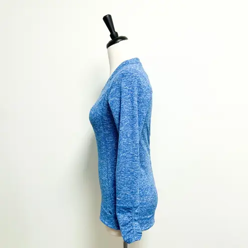 Outdoor Research Blue White Space Dye Melody Long Sleeve Zip V Neck Top Medium