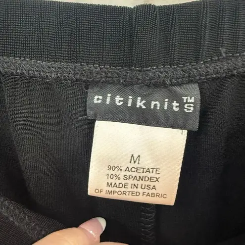 CitiKnits Women’s Medium Black Stretchy Slinky Pants with Pockets