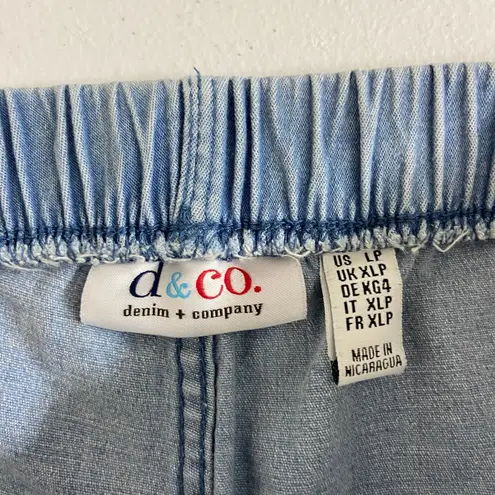 Denim & Company women's light wash pull on deep pocket straight jeans stretch LP Size undefined