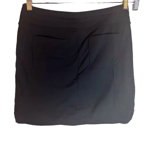Athleta  Womens Black Metro Skirt Skort Size Small Tall Zip Pockets‎ Tennis Golf