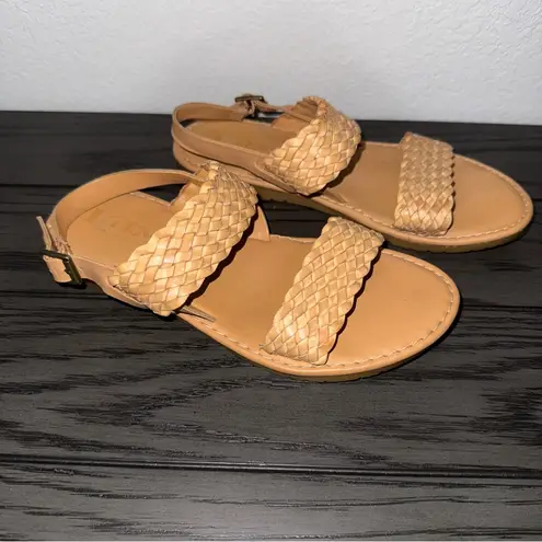 Kork-Ease Korks Callista Braded Leather Sandal in Natural Tan Size 6M