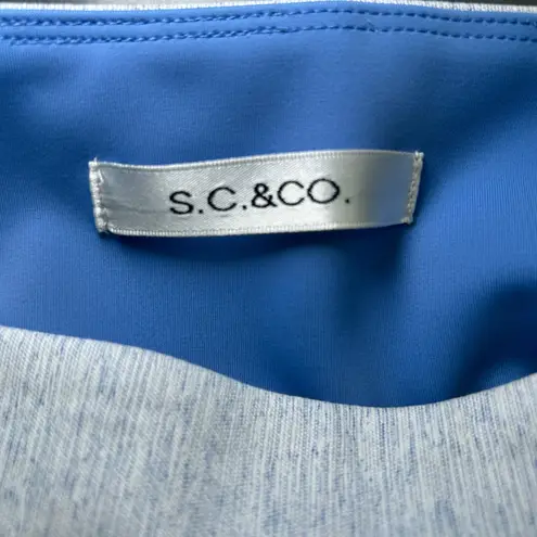 S.C. & CO. Women's Golf Skort Athletic Skirt Large Tummy Control Blue Pockets