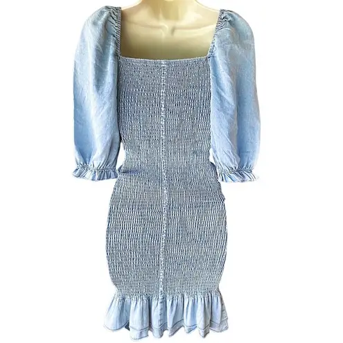 Tea N Rose Soft Denim Blue Mini Stretch Spring Break Dress ~ Women's Size SMALL