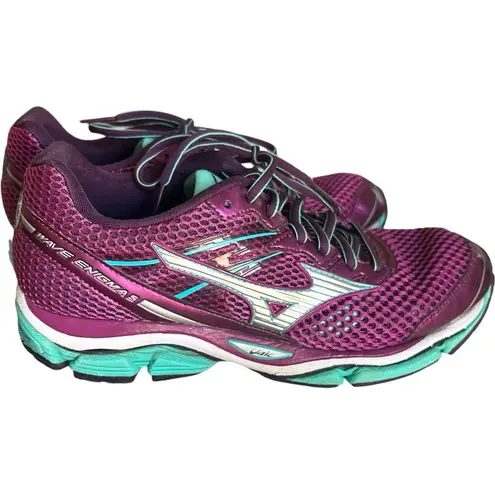 Mizuno Womens Wave Enigma 5 Purple Teal Athletic Running Shoes Sneakers Sz 10.5