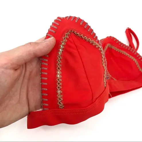 Ellejay Rosa Bikini Top Red XS