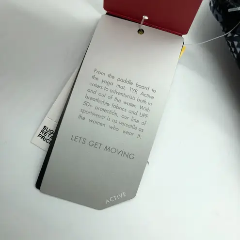 Tyr. Edessa Harlow Sports Bra Swim Bikini Top Geometric Black Gray XS