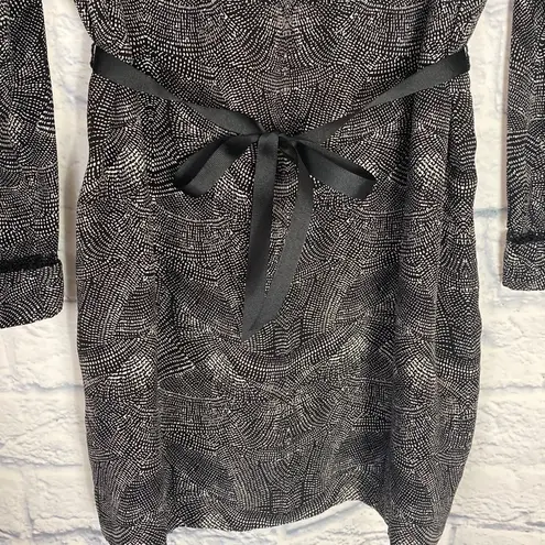 IRO Barich black and white silk shirt dress