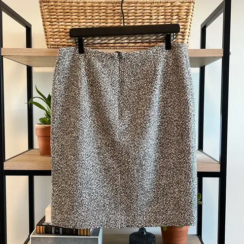 Brooks Brothers "346" Wool Tweed Woven Pencil Skirt, 12