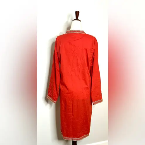 Khaadi Pret Embroidered Pakistani Kurta in Shades of Red, Pink, Orange, size 14 Red