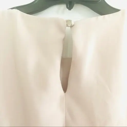 Paraphrase Blush Pink Top Overlay Tie Front Long Sleeve Blouse Size UK 14 NWT