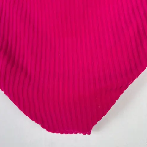 ANDIE NWT Swim The Snap Bikini Bottom Rib Terry Neon Hibiscus Size XS NEW