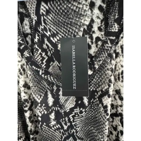 Isabella Rodriguez Snake Print Scoop Neck Pockets Sleeveless Dress Small