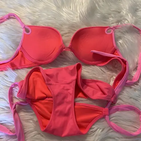 PINK - Victoria's Secret Victoria Secret two pieces bathing suits bottoms is M and top is 34B