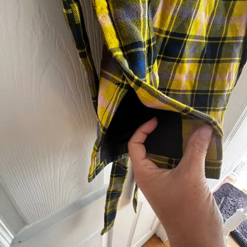 Derek Lam Plaid Tie Back Sleeveless Top Casual Career Party Size 2 Cotton Wool