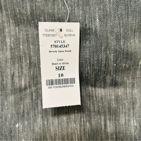 White House | Black Market  Beverly Linen-Blend Pencil Skirt Sz.10 NWT