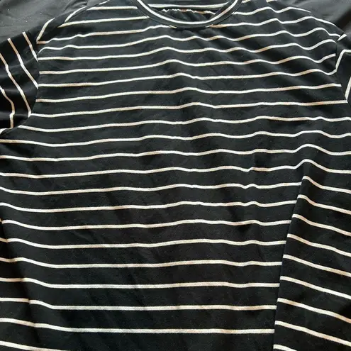 Black white striped shirt Size M