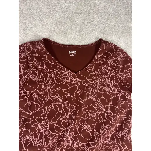 Duluth Trading Co NoGa Naturale Dress Womens Xs Red Short Sleeve Cotton Pockets